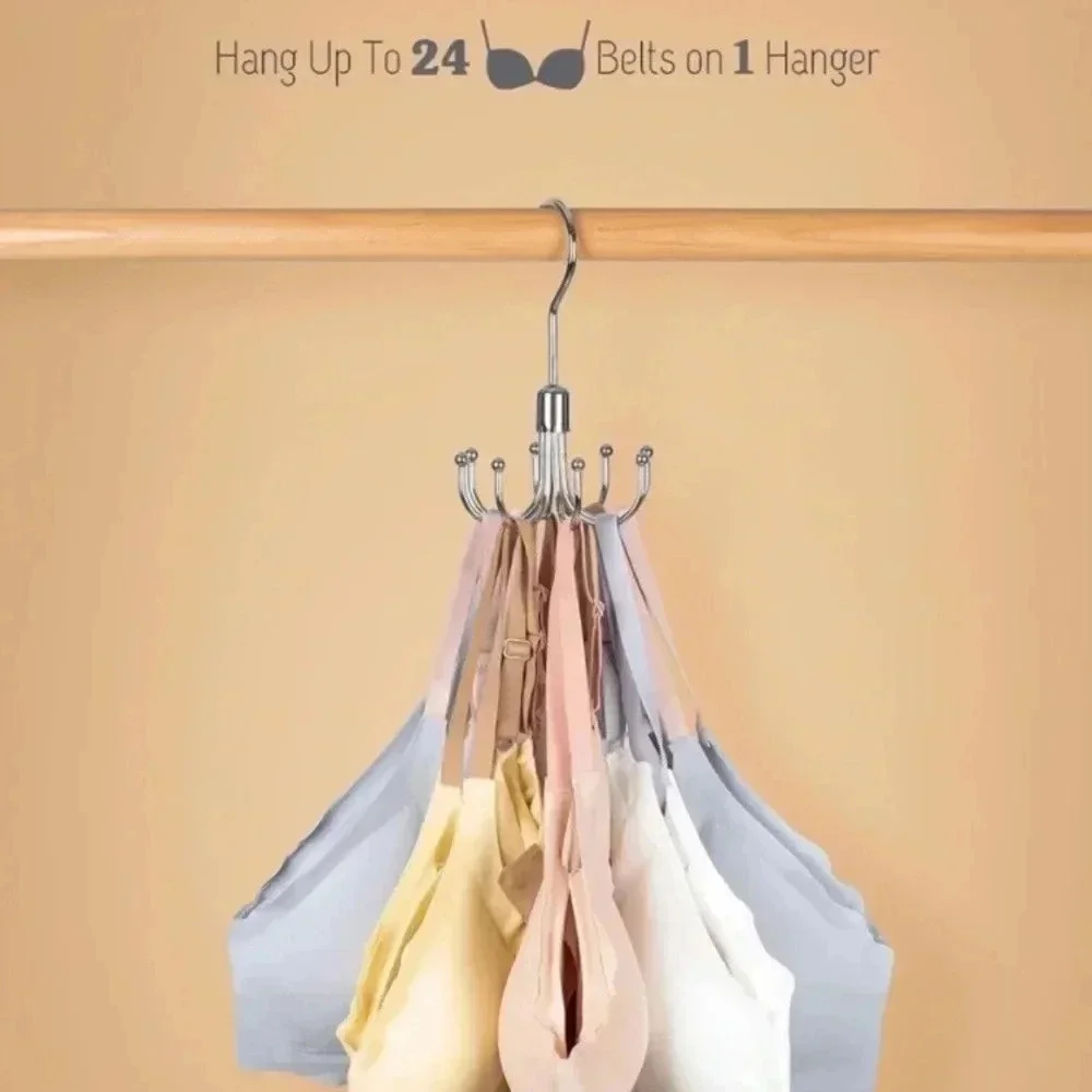 2 Pack Belt Hanger, Closet Organizer for Belt, Bra, Tank Top, Tie, Hats